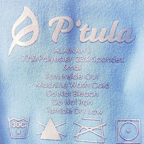 P'Tula Alainah II Leggings Size S Light Blue High Waisted Ankle Length Instagram - Picture 7 of 8